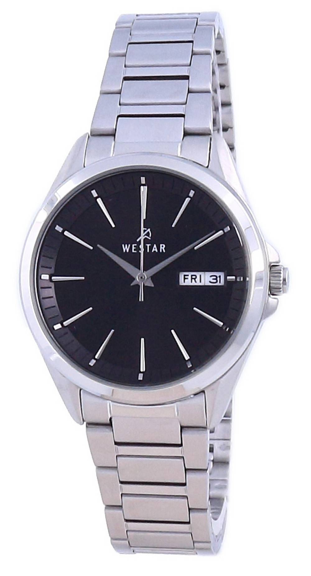 Westar Black Dial Stainless Steel Quartz 40212 STN 103 Women's Watch - Prestige Stones