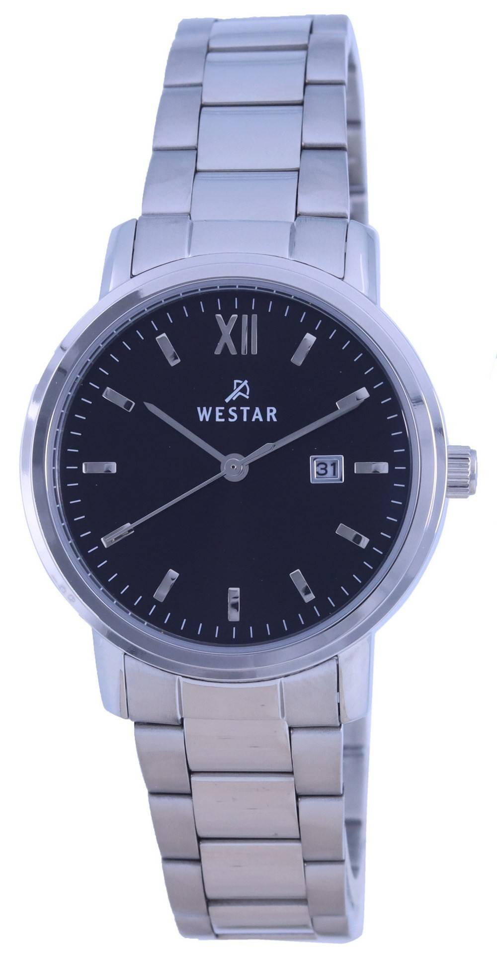 Westar Black Dial Stainless Steel Quartz 40245 STN 103 Women's Watch - Prestige Stones