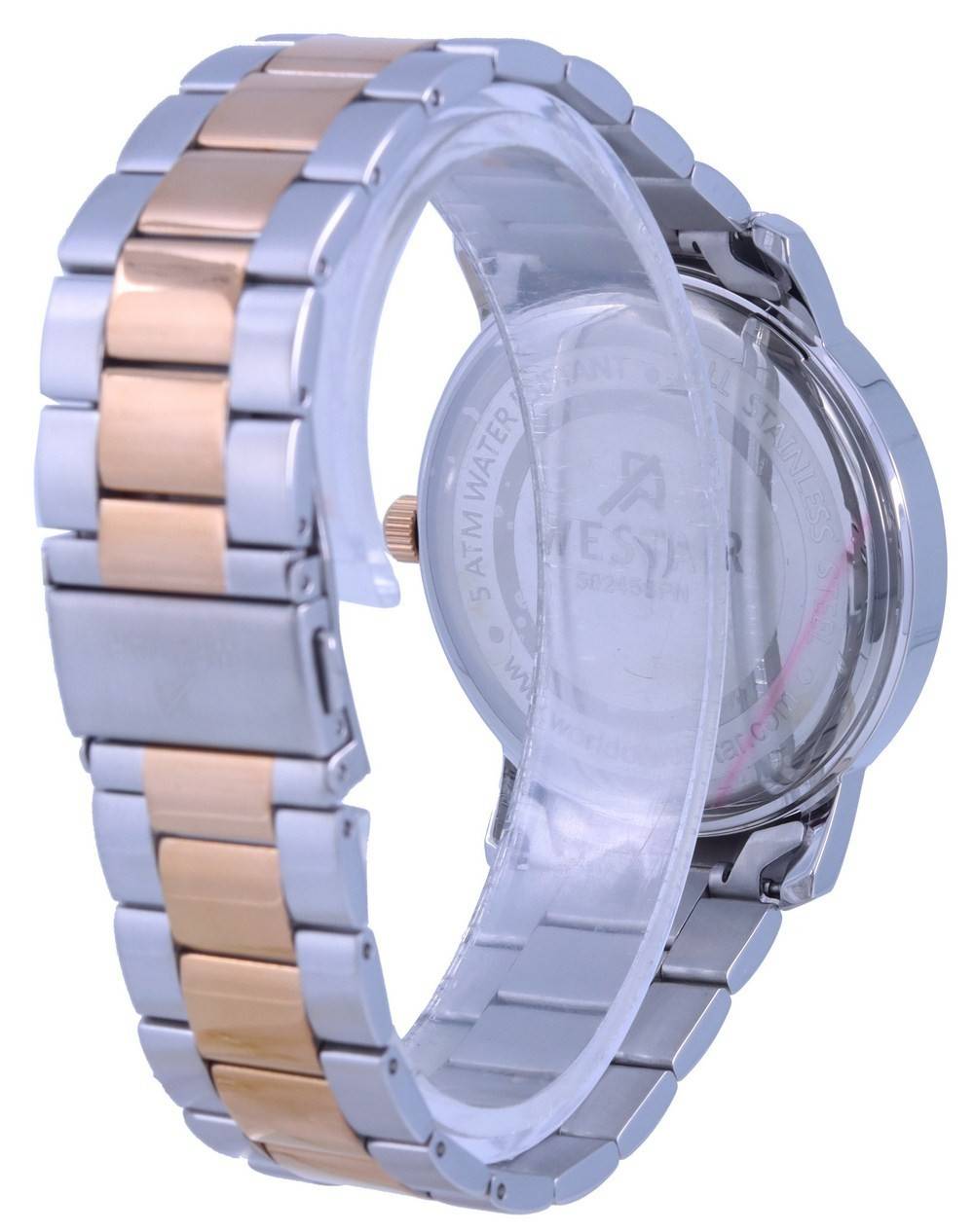 Westar Black Dial Two Tone Stainless Steel Quartz 50245 SPN 603 Men's Watch - Prestige Stones