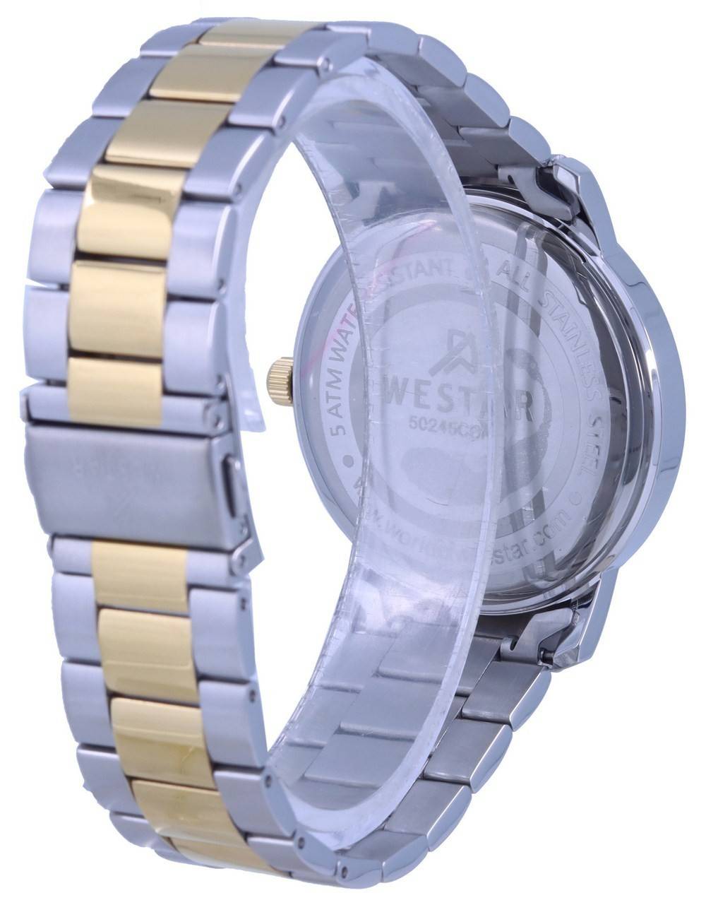 Westar Black Two Tone Stainless Steel Quartz 50245 CBN 103 Men's Watch - Prestige Stones