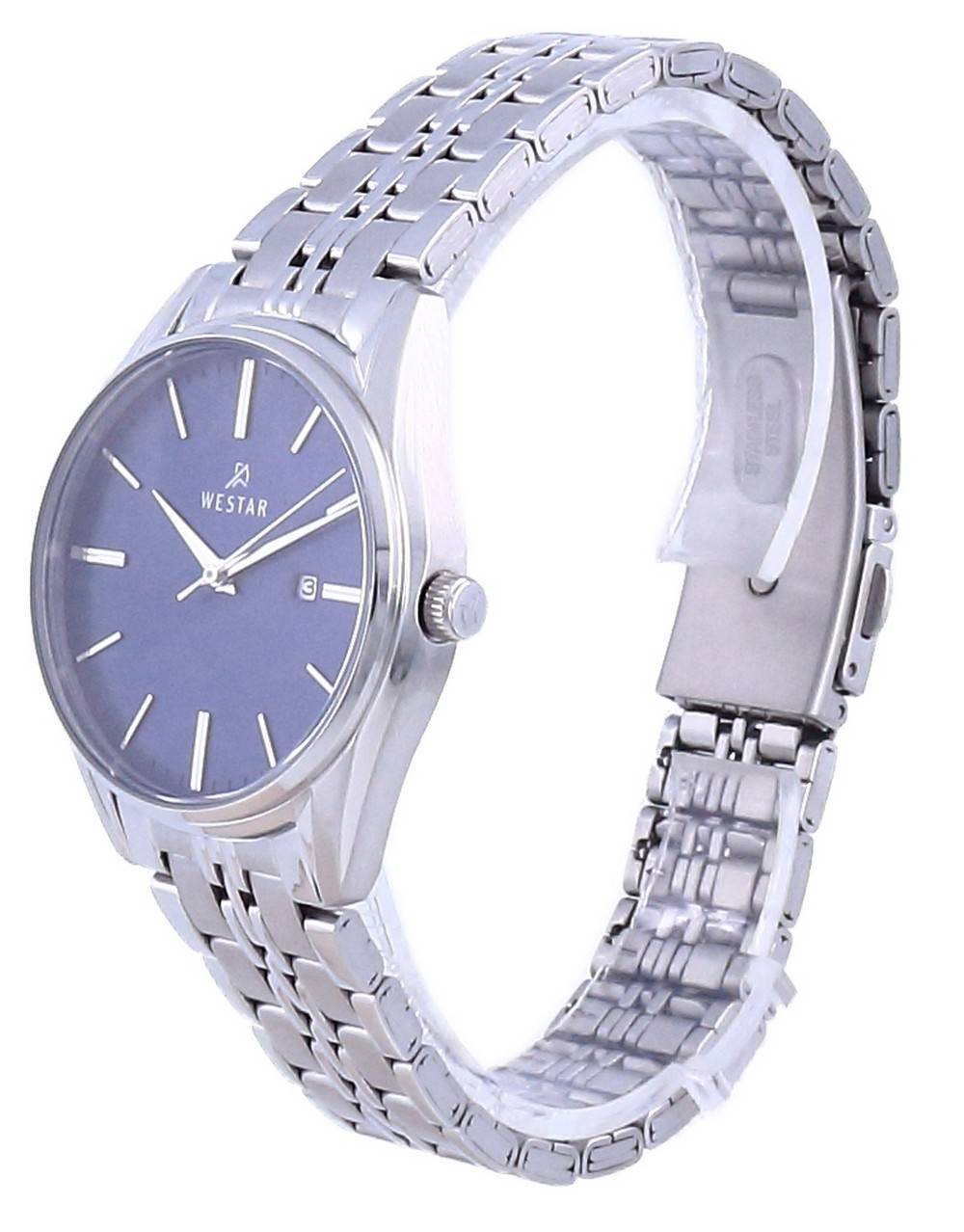 Westar Blue Dial Stainless Steel Quartz 40210 STN 104 Women's Watch - Prestige Stones
