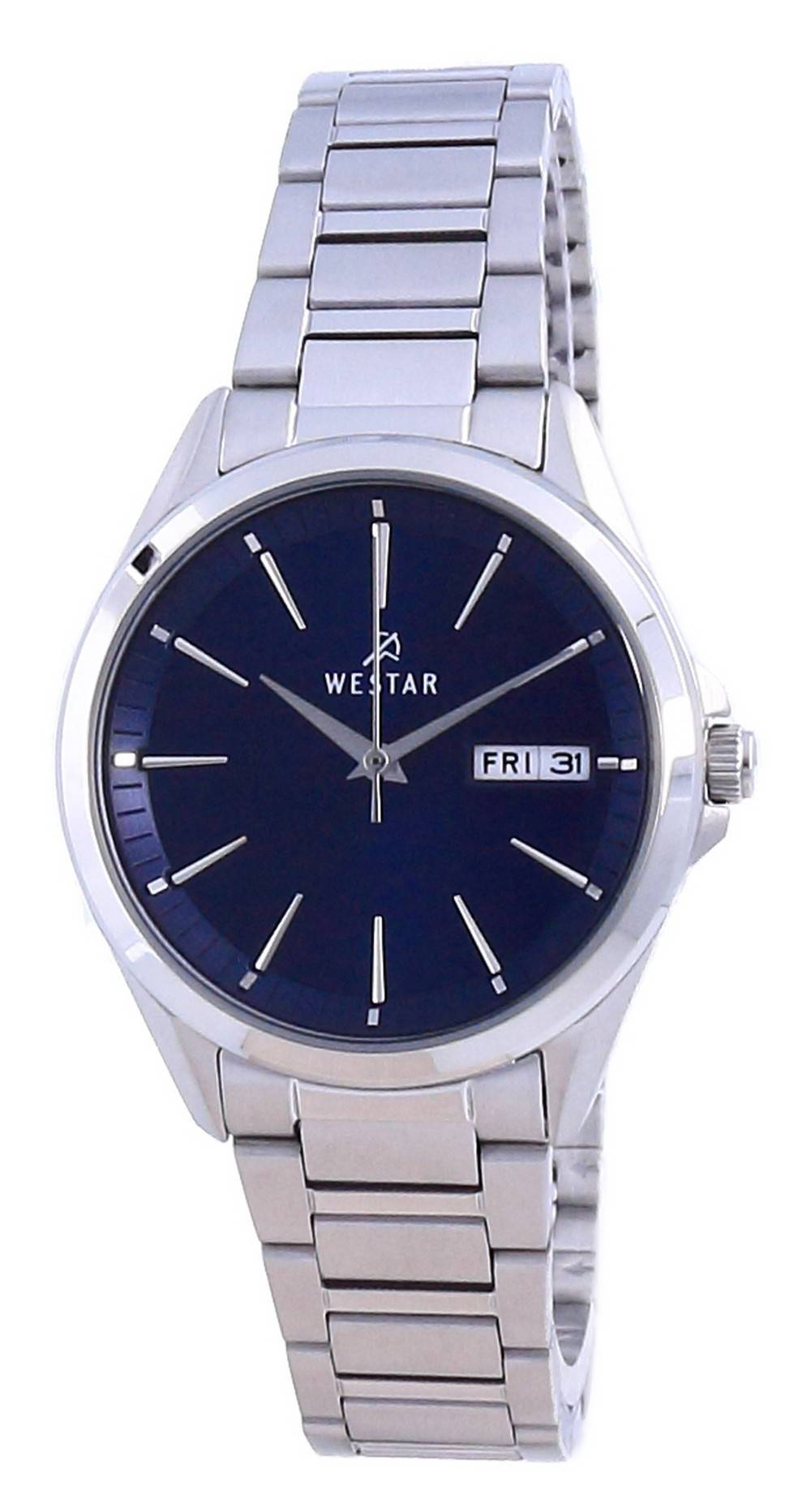 Westar Blue Dial Stainless Steel Quartz 40212 STN 104 Women's Watch - Prestige Stones