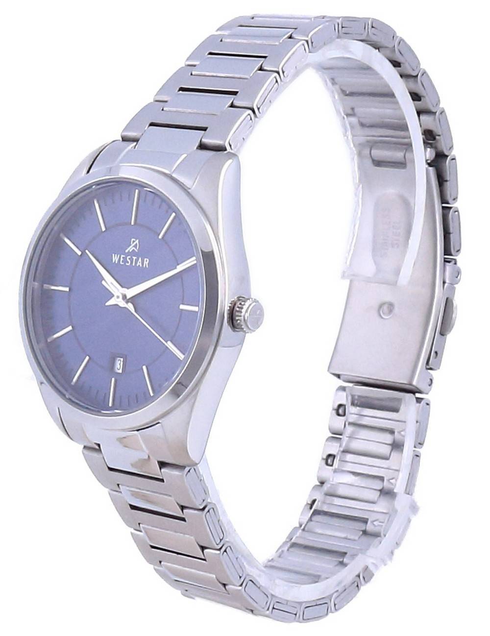 Westar Blue Dial Stainless Steel Quartz 40213 STN 104 Women's Watch - Prestige Stones