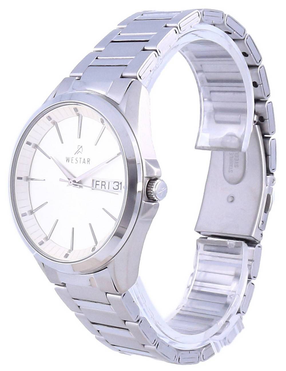 Westar Champagne Dial Stainless Steel Quartz 50212 STN 102 Men's Watch - Prestige Stones