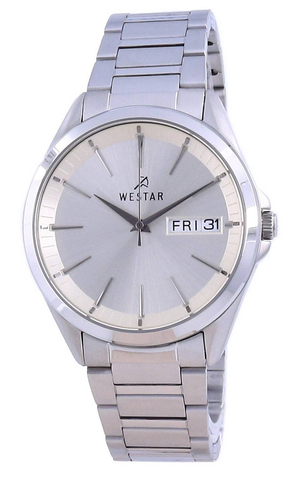 Westar Champagne Dial Stainless Steel Quartz 50212 STN 102 Men's Watch - Prestige Stones