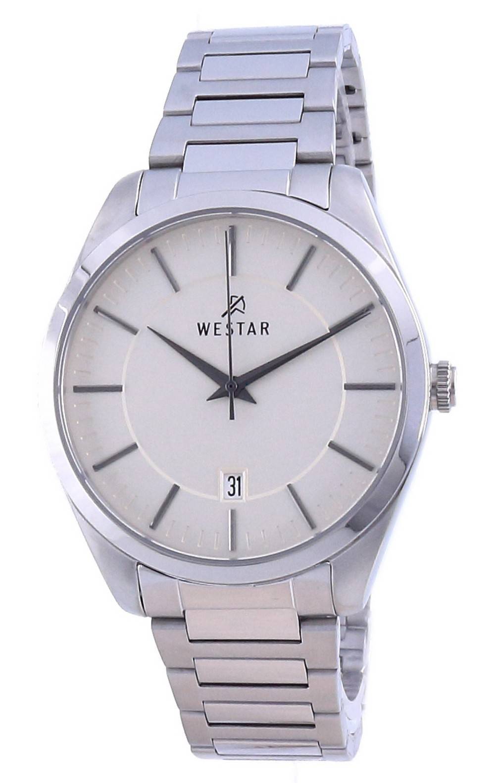Westar Champagne Dial Stainless Steel Quartz 50213 STN 102 Men's Watch - Prestige Stones