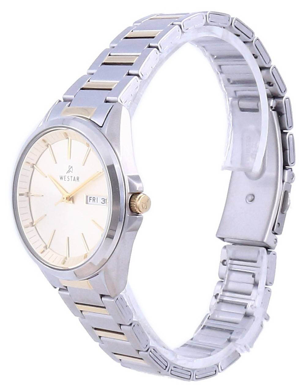Westar Champagne Dial Two Tone Stainless Steel Quartz 40212 CBN 102 Women's Watch - Prestige Stones