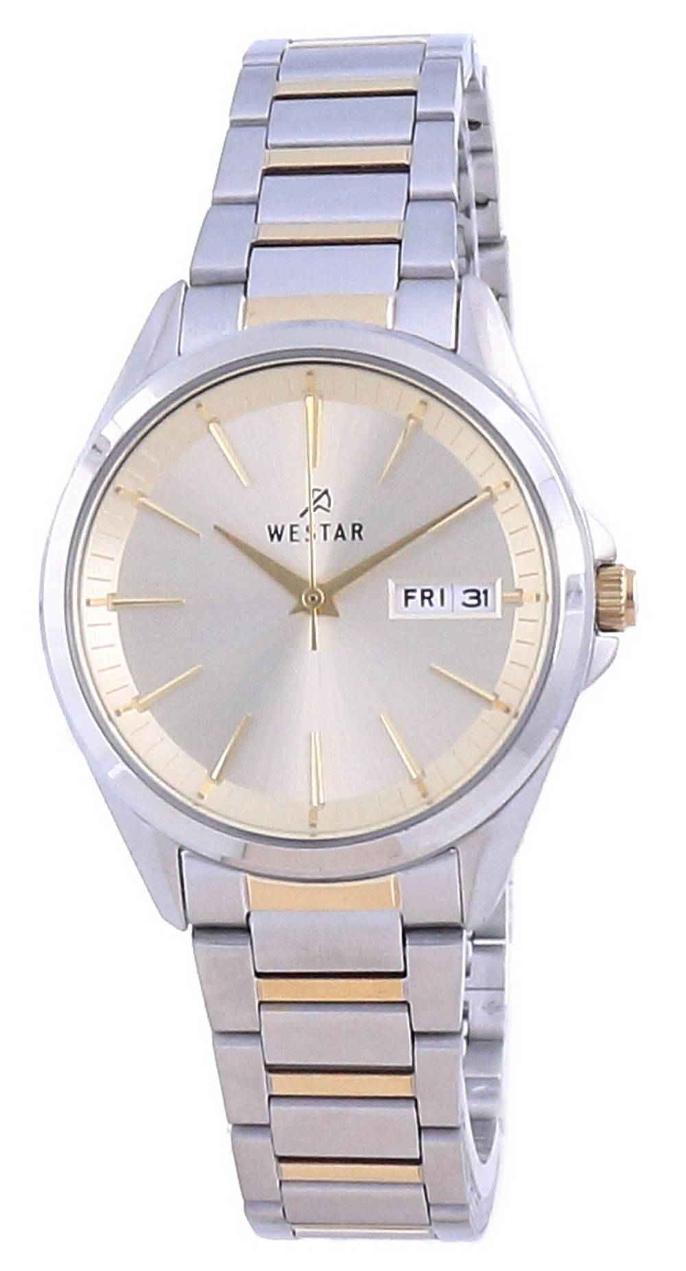 Westar Champagne Dial Two Tone Stainless Steel Quartz 40212 CBN 102 Women's Watch - Prestige Stones
