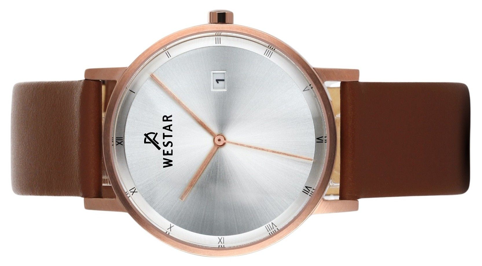 Westar Profile Brown Leather Strap Silver Dial Quartz 50221PPN627 Men's Watch - Prestige Stones