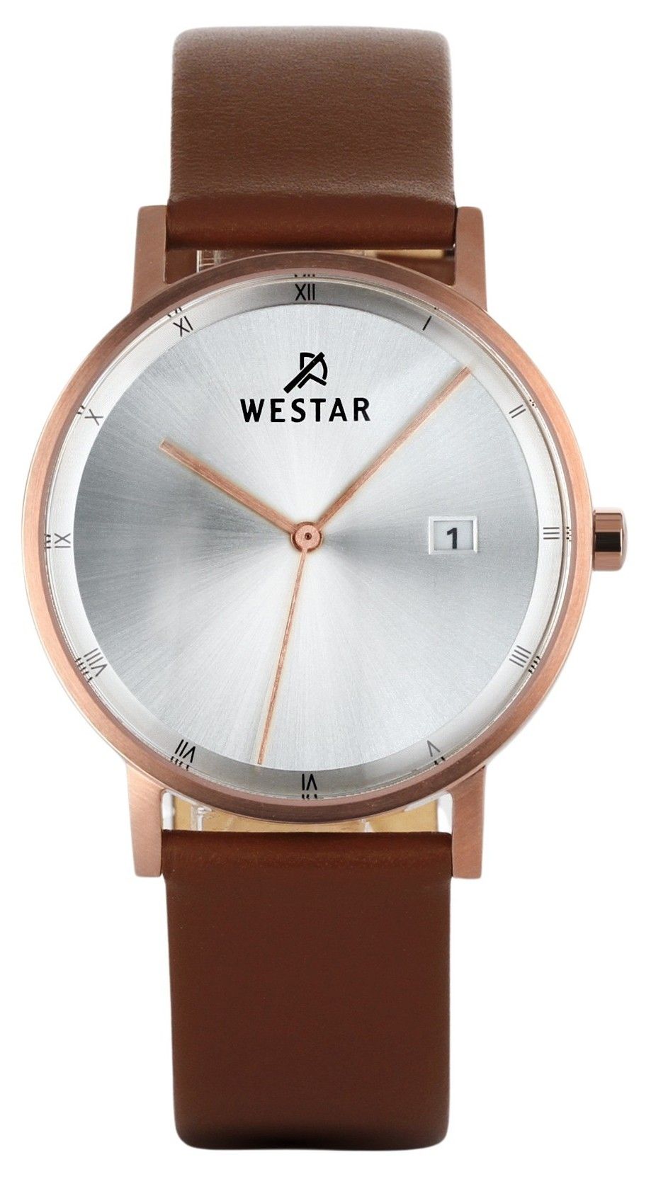 Westar Profile Brown Leather Strap Silver Dial Quartz 50221PPN627 Men's Watch - Prestige Stones