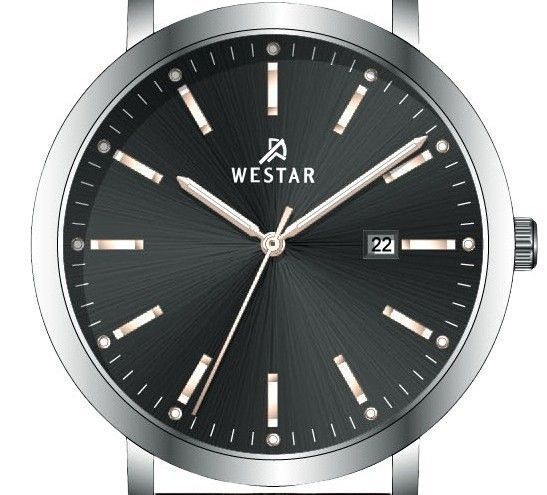 Westar Profile Leather Strap Black Dial Quartz 50216STN623 Men's Watch - Prestige Stones