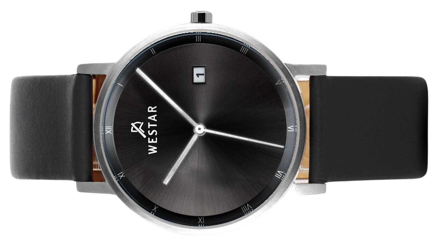 Westar Profile Leather Strap Black Dial Quartz 50221STN103 Men's Watch - Prestige Stones