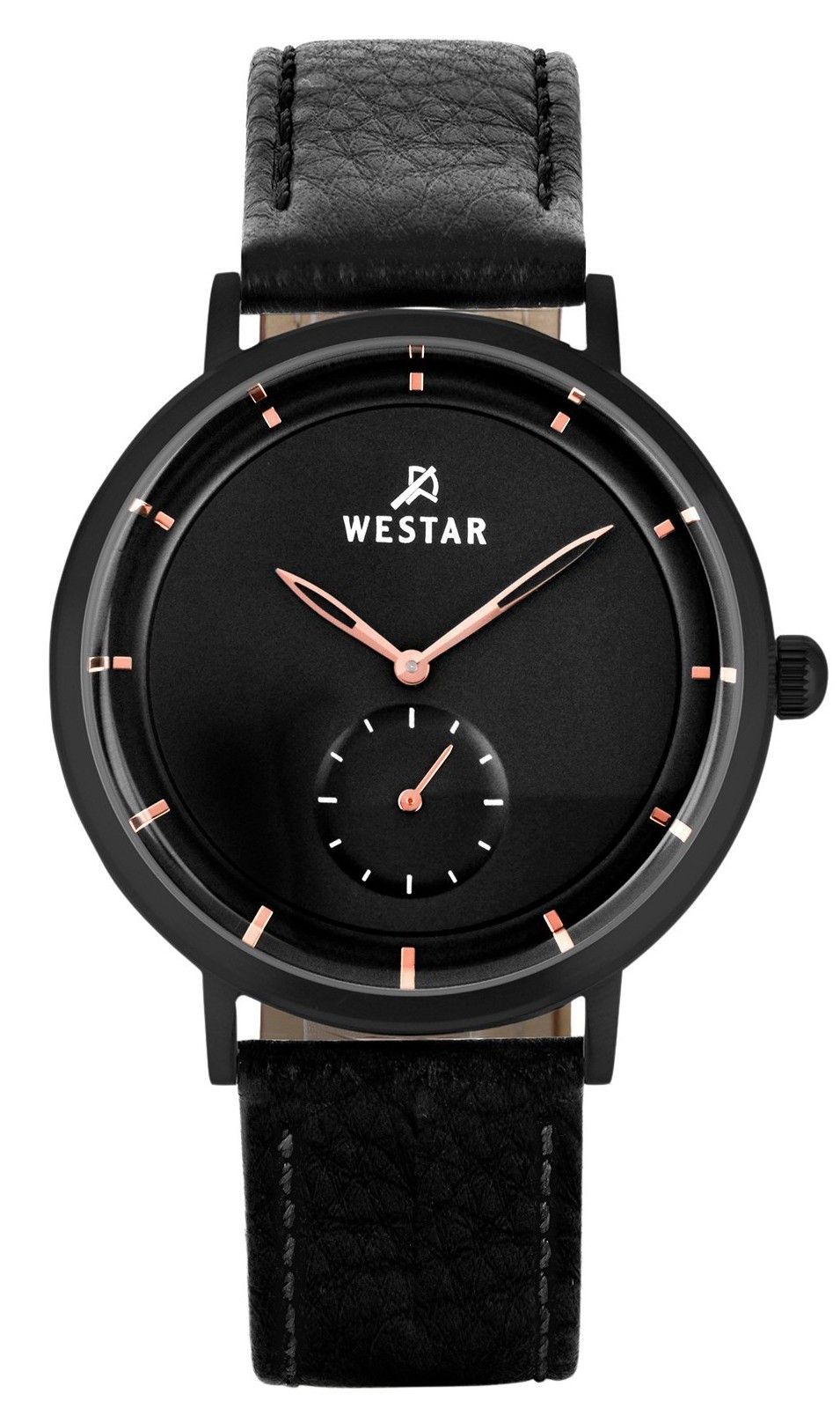 Westar Profile Leather Strap Black Dial Quartz 50246BBN603 Men's Watch - Prestige Stones