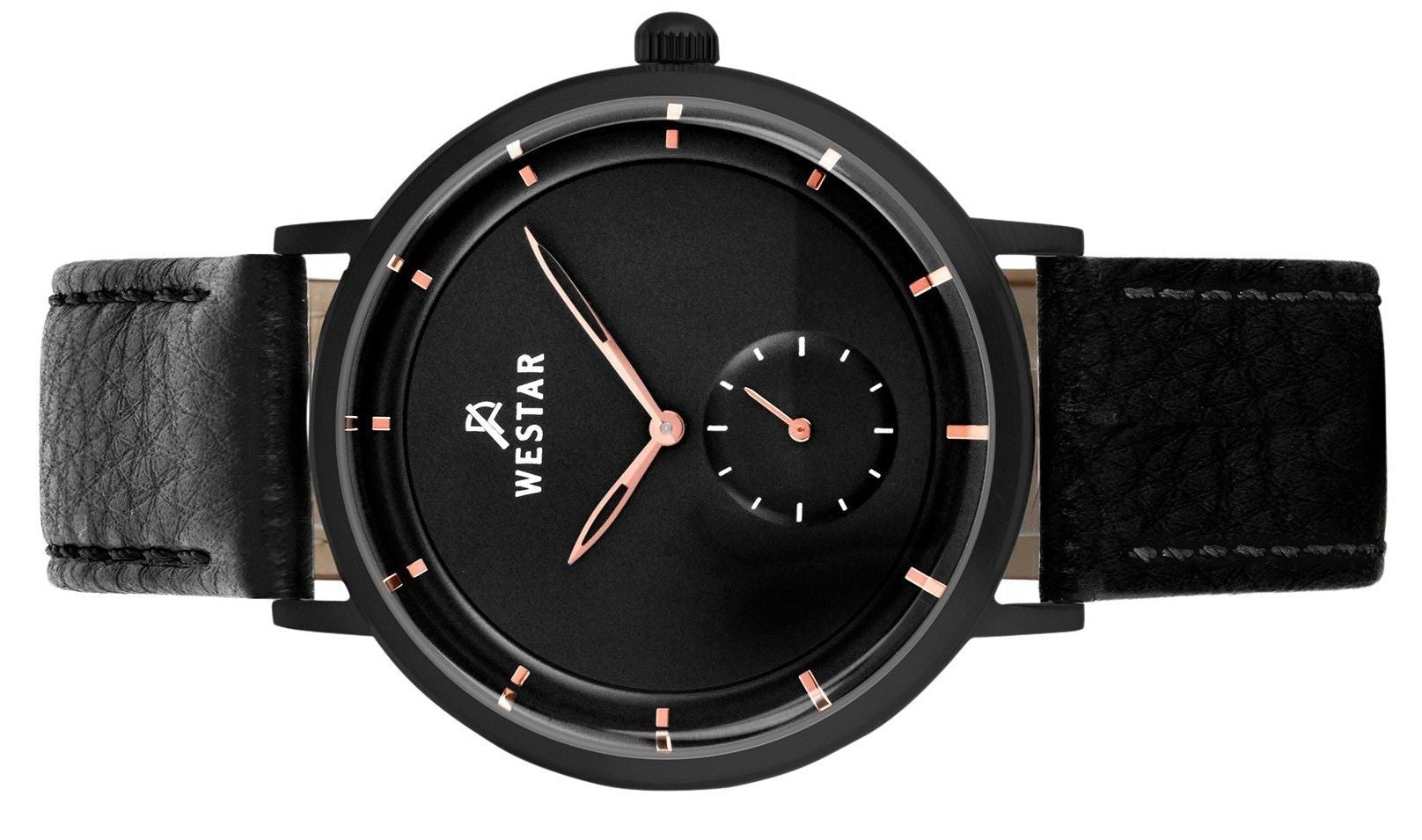 Westar Profile Leather Strap Black Dial Quartz 50246BBN603 Men's Watch - Prestige Stones