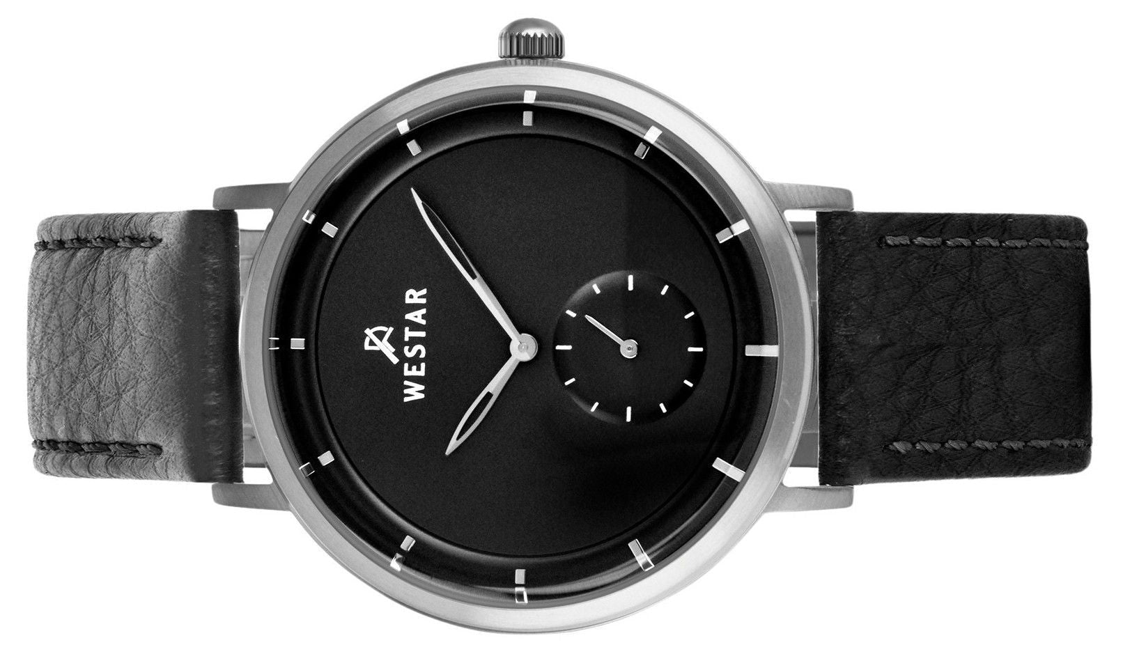 Westar Profile Leather Strap Black Dial Quartz 50246STN103 Men's Watch - Prestige Stones