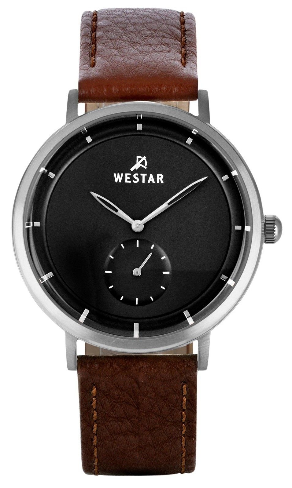 Westar Profile Leather Strap Black Dial Quartz 50246STN123 Men's Watch - Prestige Stones