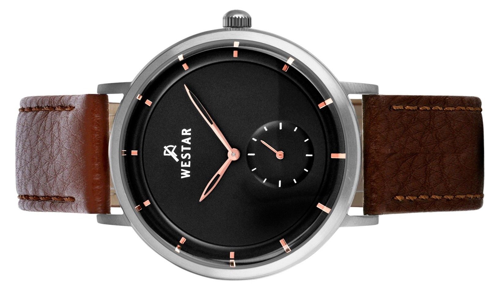 Westar Profile Leather Strap Black Dial Quartz 50246STN623 Men's Watch - Prestige Stones