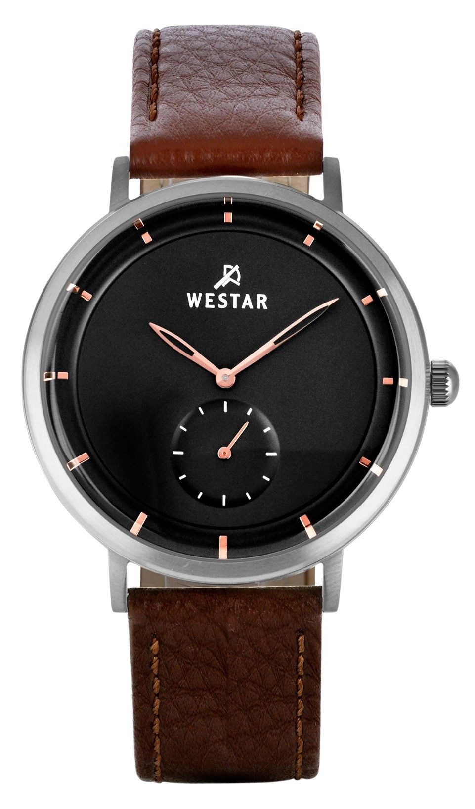 Westar Profile Leather Strap Black Dial Quartz 50246STN623 Men's Watch - Prestige Stones