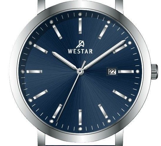 Westar Profile Leather Strap Blue Dial Quartz 50216STN144 Men's Watch - Prestige Stones