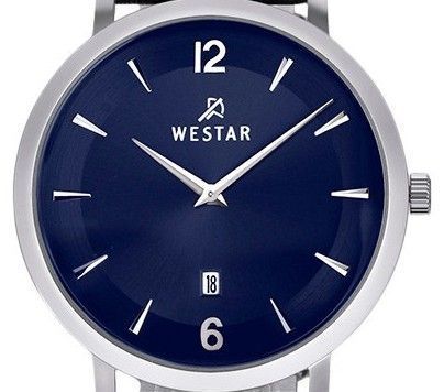 Westar Profile Leather Strap Blue Dial Quartz 50219STN104 Men's Watch - Prestige Stones