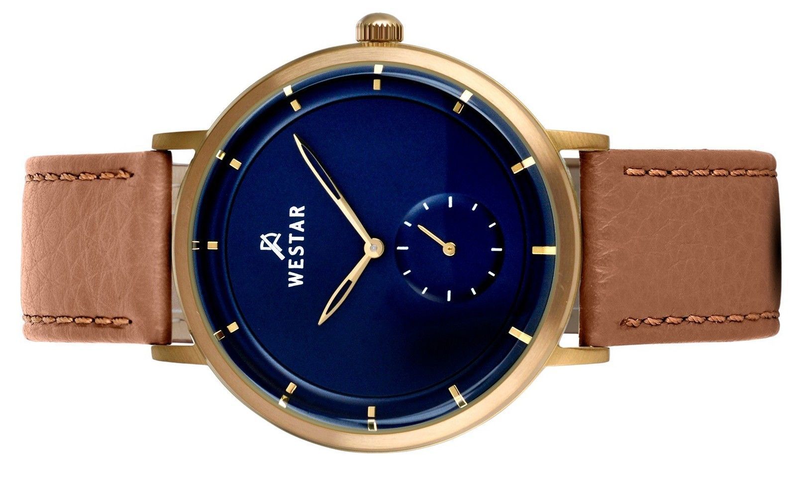 Westar Profile Leather Strap Blue Dial Quartz 50246BZZ184 Men's Watch - Prestige Stones