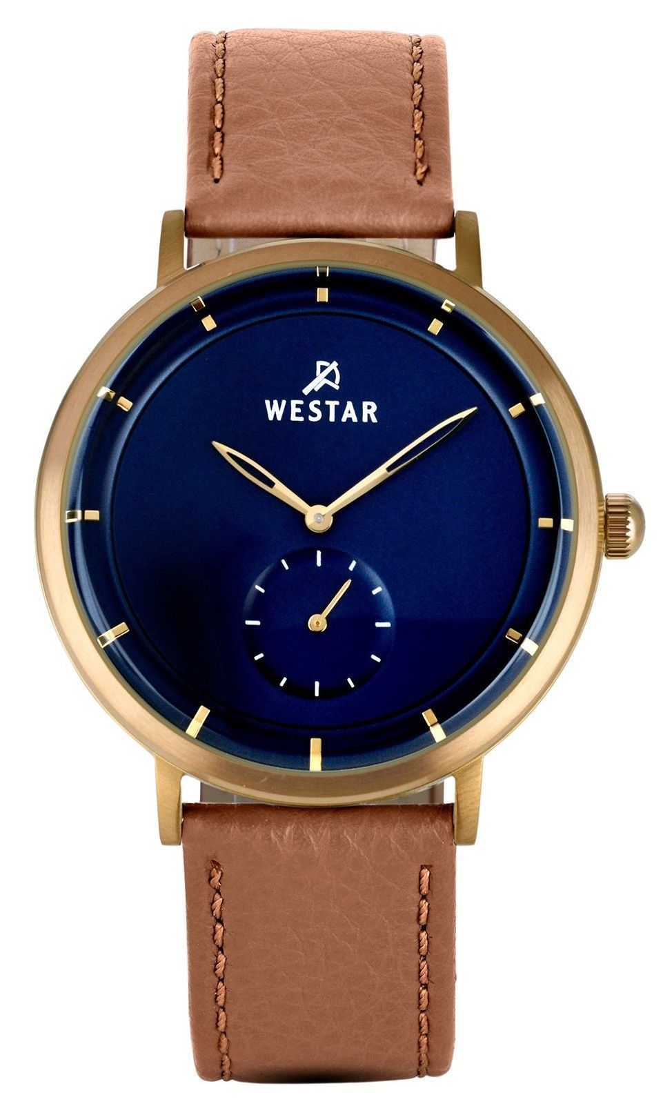 Westar Profile Leather Strap Blue Dial Quartz 50246BZZ184 Men's Watch - Prestige Stones