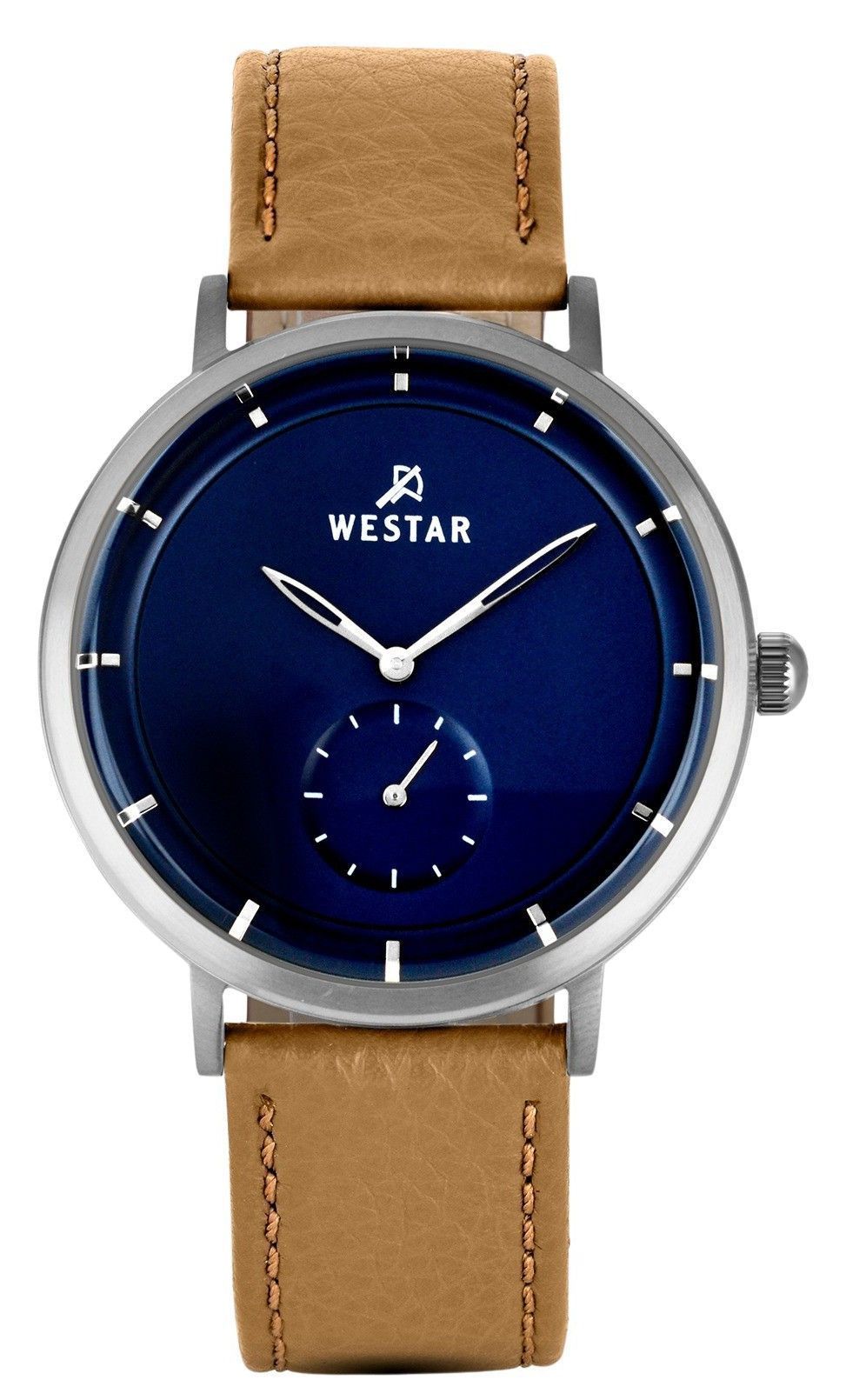 Westar Profile Leather Strap Blue Dial Quartz 50246STN184 Men's Watch - Prestige Stones