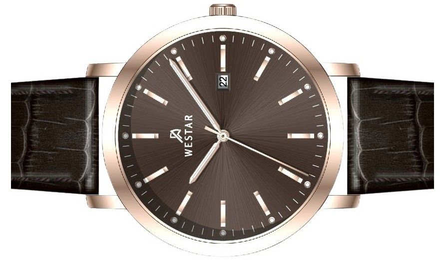 Westar Profile Leather Strap Brown Dial Quartz 50216PPN620 Men's Watch - Prestige Stones