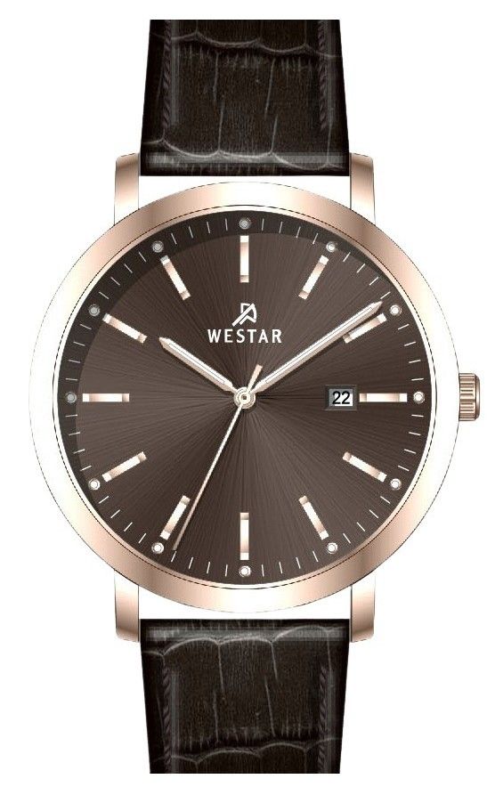 Westar Profile Leather Strap Brown Dial Quartz 50216PPN620 Men's Watch - Prestige Stones