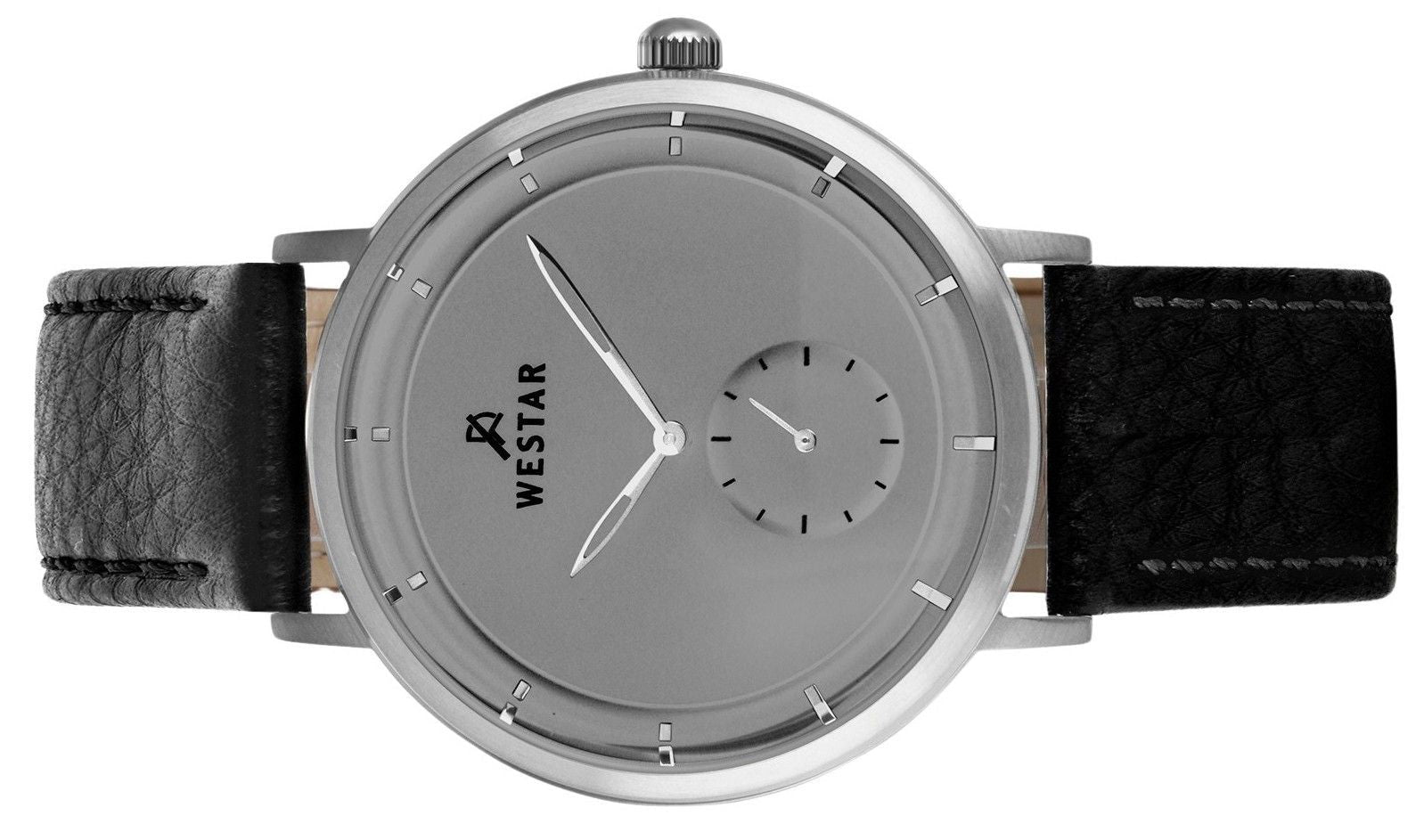 Westar Profile Leather Strap Grey Dial Quartz 50246STN106 Men's Watch - Prestige Stones