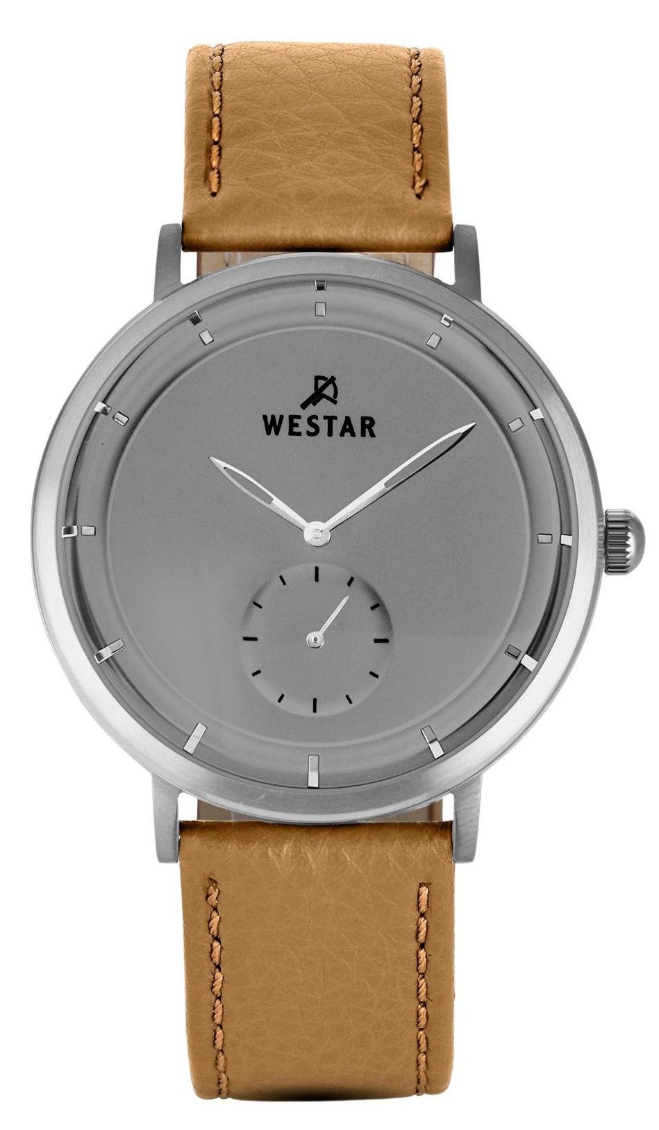 Westar Profile Leather Strap Grey Dial Quartz 50246STN186 Men's Watch - Prestige Stones