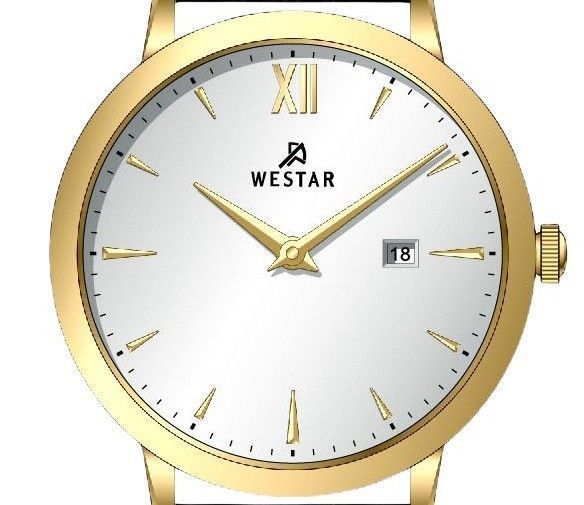 Westar Profile Leather Strap Silver Dial Quartz 50214GPN107 Men's Watch - Prestige Stones