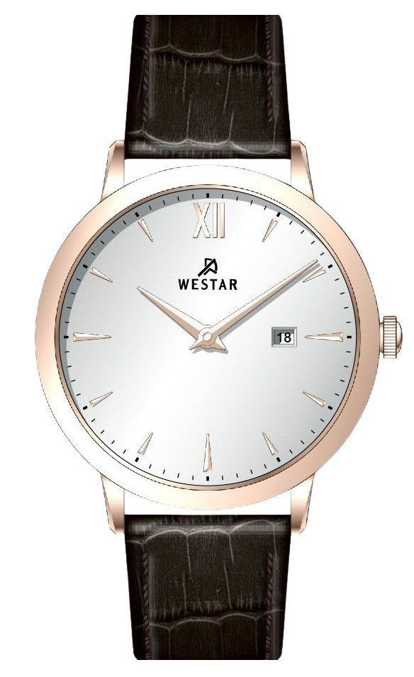 Westar Profile Leather Strap Silver Dial Quartz 50214PPN627 Men's Watch - Prestige Stones