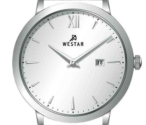 Westar Profile Leather Strap Silver Dial Quartz 50214STN107 Men's Watch - Prestige Stones