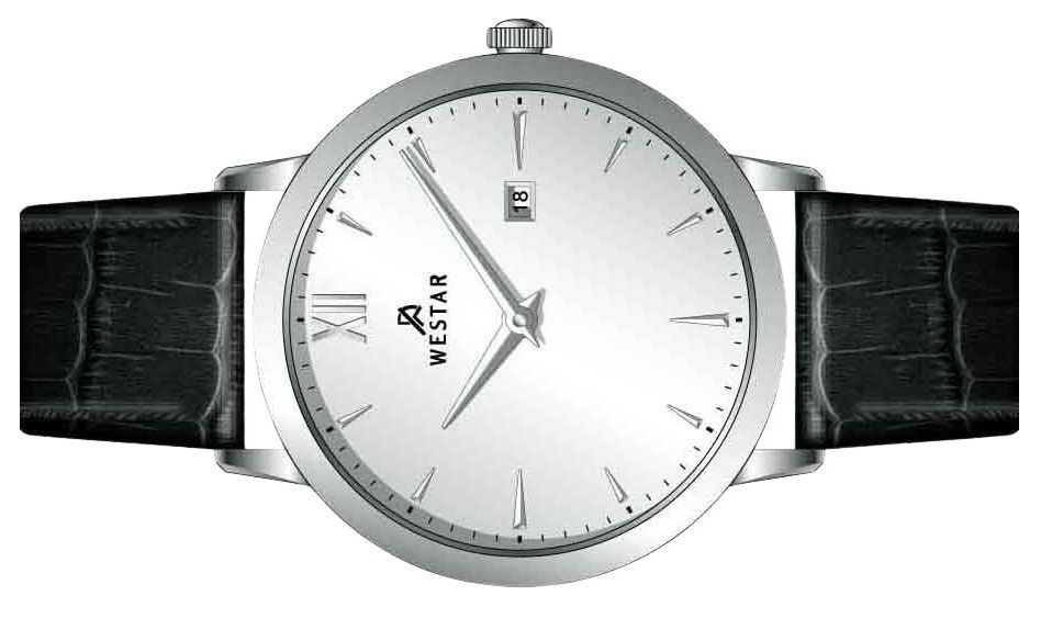 Westar Profile Leather Strap Silver Dial Quartz 50214STN107 Men's Watch - Prestige Stones