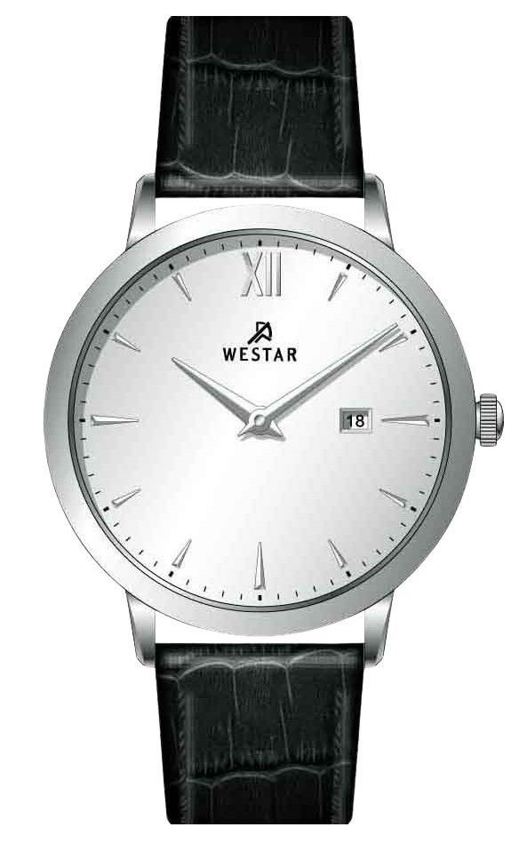 Westar Profile Leather Strap Silver Dial Quartz 50214STN107 Men's Watch - Prestige Stones