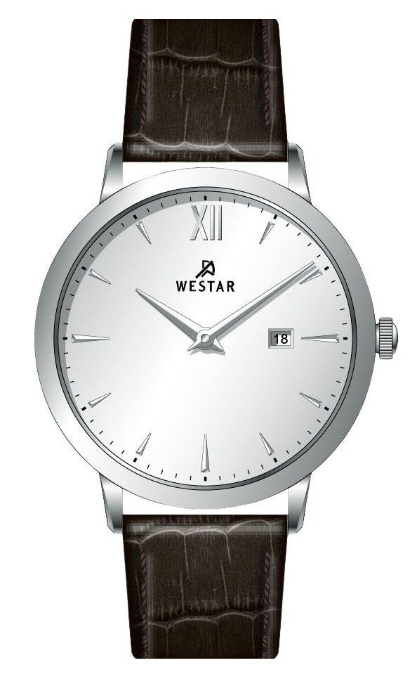 Westar Profile Leather Strap Silver Dial Quartz 50214STN127 Men's Watch - Prestige Stones
