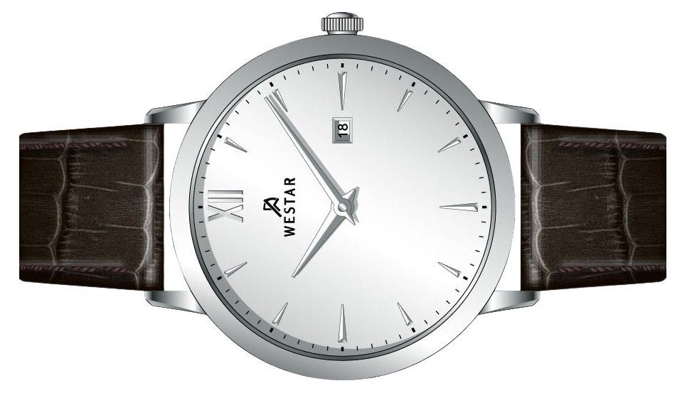 Westar Profile Leather Strap Silver Dial Quartz 50214STN127 Men's Watch - Prestige Stones