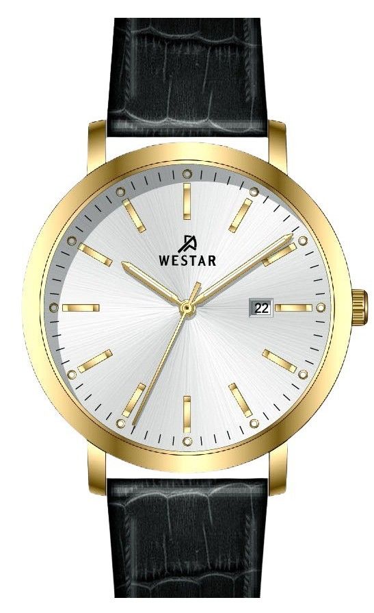 Westar Profile Leather Strap Silver Dial Quartz 50216GPN107 Men's Watch - Prestige Stones