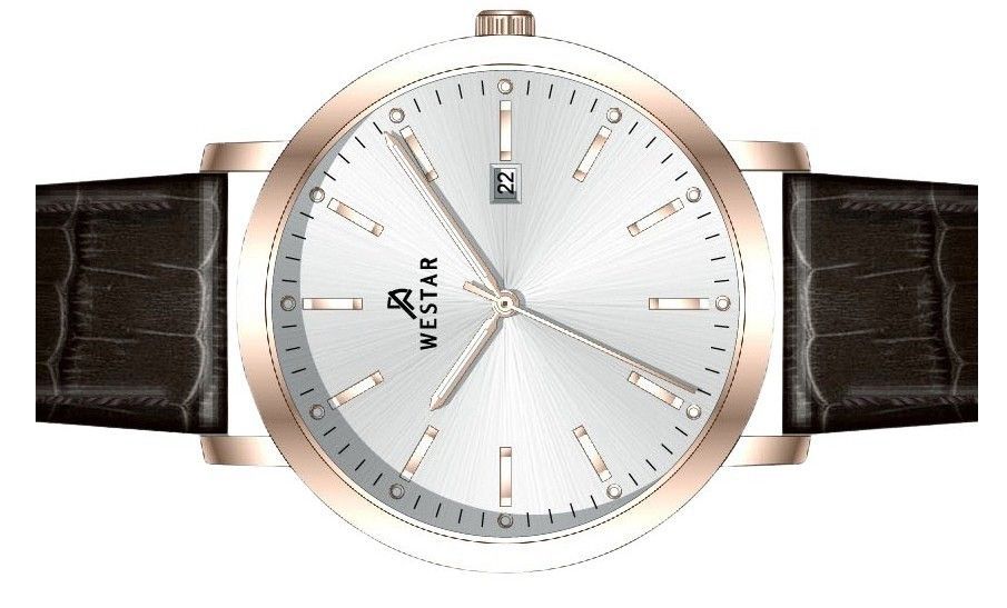 Westar Profile Leather Strap Silver Dial Quartz 50216PPN627 Men's Watch - Prestige Stones