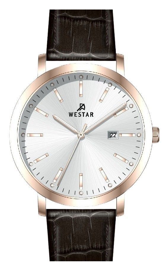 Westar Profile Leather Strap Silver Dial Quartz 50216PPN627 Men's Watch - Prestige Stones