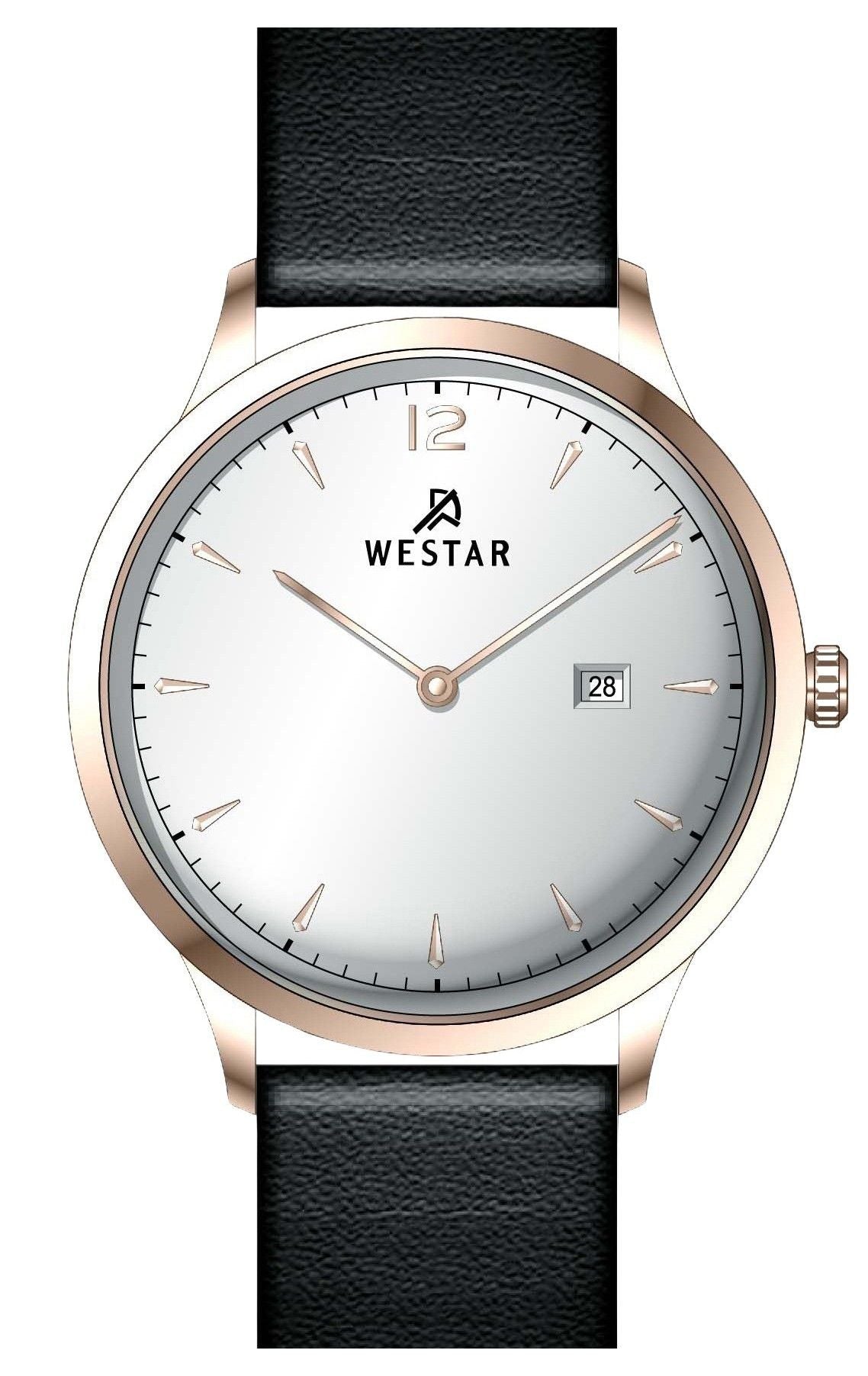 Westar Profile Leather Strap Silver Dial Quartz 50217PPN607 Men's Watch - Prestige Stones