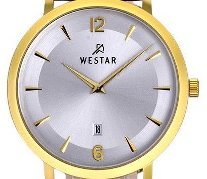 Westar Profile Leather Strap Silver Dial Quartz 50219GPN127 Men's Watch - Prestige Stones