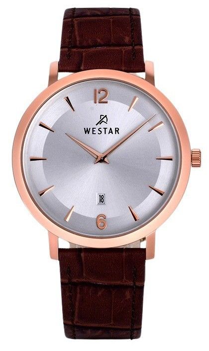 Westar Profile Leather Strap Silver Dial Quartz 50219PPN627 Men's Watch - Prestige Stones