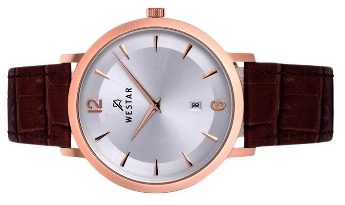 Westar Profile Leather Strap Silver Dial Quartz 50219PPN627 Men's Watch - Prestige Stones