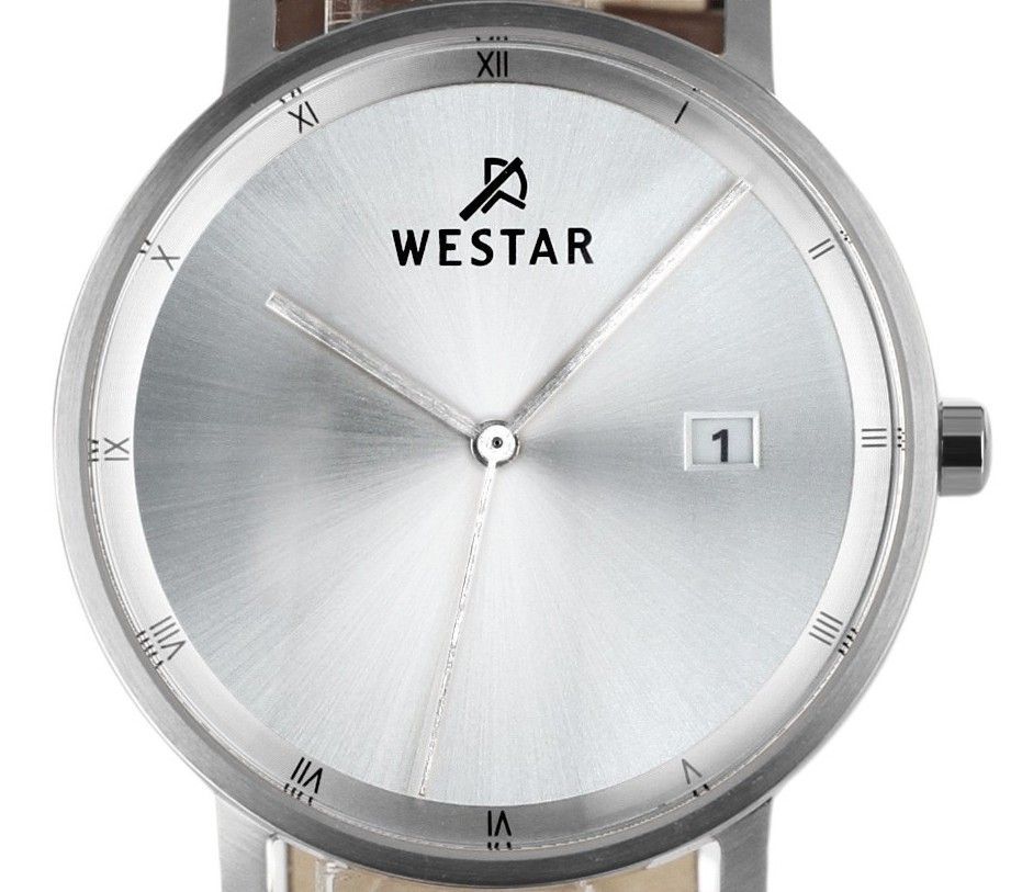 Westar Profile Leather Strap Silver Dial Quartz 50221STN107 Men's Watch - Prestige Stones