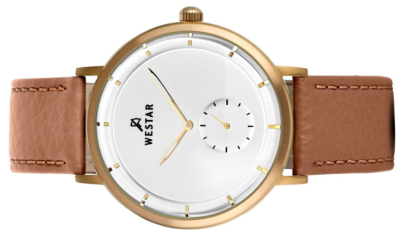 Westar Profile Leather Strap Silver Dial Quartz 50246BZZ187 Men's Watch - Prestige Stones
