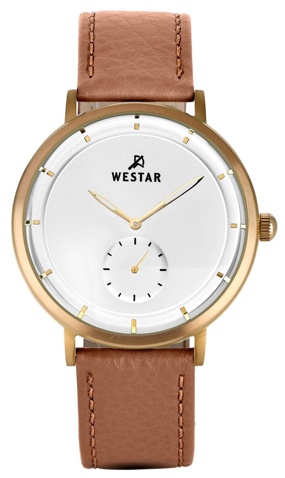 Westar Profile Leather Strap Silver Dial Quartz 50246BZZ187 Men's Watch - Prestige Stones