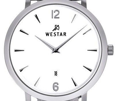 Westar Profile Leather Strap White Dial Quartz 50219STN101 Men's Watch - Prestige Stones