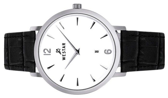 Westar Profile Leather Strap White Dial Quartz 50219STN101 Men's Watch - Prestige Stones